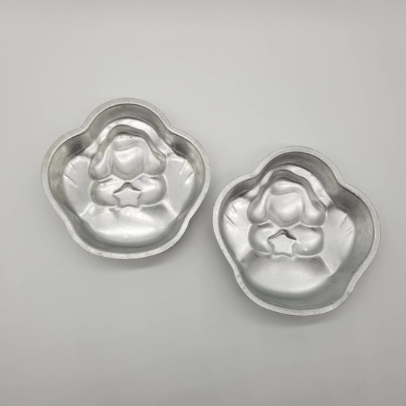 Lot of 2 Small Angel Cake Pans Baking Mini - Picture 1 of 4